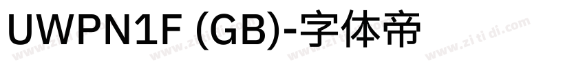 UWPN1F (GB)字体转换